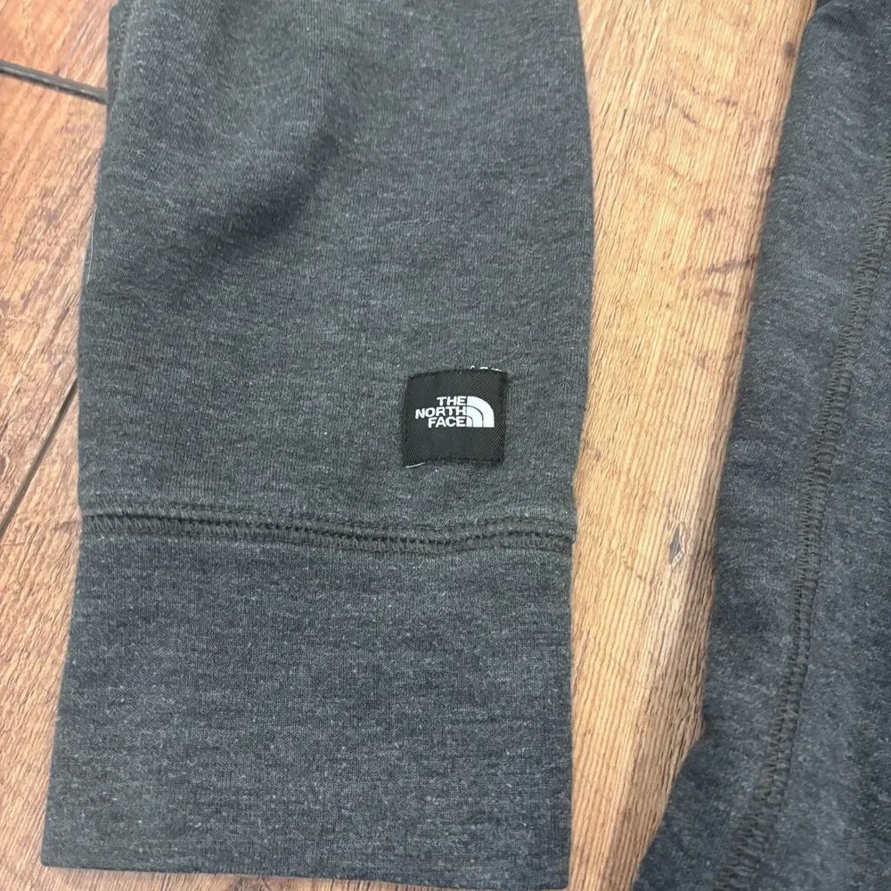 The North Face Terry Long Sleeve Henley Shirt Dark Gray Pullover Mens Sz L Large